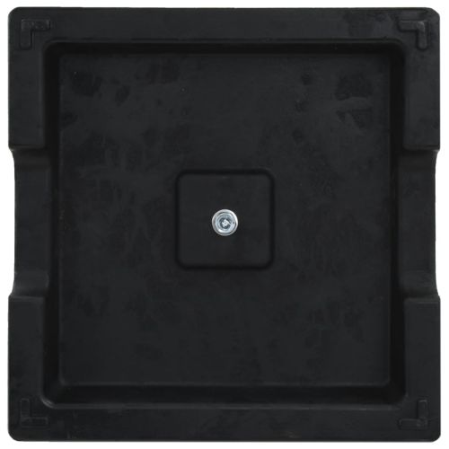 vidaXL Parasol Base Square Polyresin 17.6 lb Black