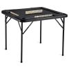 VEVOR Mahjong Table 4 Player Folding Card Table & 4 Cup Holders Chip Trays Black