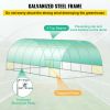 VEVOR Walk-in Tunnel Greenhouse, 20 x 10 x 7 ft Portable Plant Hot House w/ Galvanized Steel Hoops, 3 Top Beams, Diagonal Poles