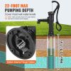 VEVOR Antique Hand Water Pump 14.6 x 5.9 x 25.6 inch Pitcher Pump w/Handle Cast Iron Well Pump w/ Pre-set 0.5" Holes for Easy Installation Old Fashion