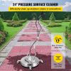 VEVOR Pressure Washer Surface Cleaner, 23'', Max. 4000 PSI Pressure by 3 Nozzles for Cleaning Driveways, Sidewalks