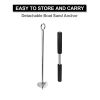 Sand Anchor for Boat Stainless Steel Sand Anchor with Removable Handle 17" Length Auger Anchor to The Beach Shallow Water