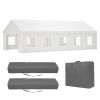 16x32FT Party Tent Heavy Duty, Large Wedding Event Shelters with 3 Storage Bags & Removable Sidewalls
