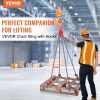 VEVOR Chain Sling, 11000 lbs Weight Capacity, 5/16'' x 5' G80 Lifting Chain with Grab Hooks, DOT Certified