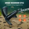 VEVOR River Anchor, 30 LBS Boat Anchor Cast Iron Black Vinyl-Coated, Marine Grade Mushroom Anchor for Boats Up To 30 ft
