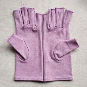 1pair Fingerless Compression Gloves For Arthritis; Carpal Tunnel; Swelling; Tendonitis & Hand Discomfort (Order A Size Up) (Color: Purple, size: L)