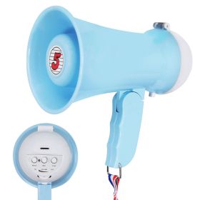 5 Core Megaphone Bullhorn Speaker 15W Mini Battery Power Bull horn w Siren 400 Yard Range - HW 1 (sku: HW 1 SKY BLU)